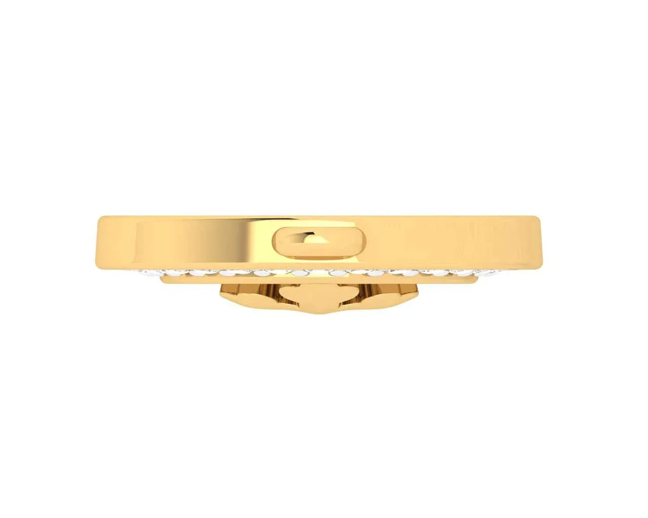 Cross 12mm charm in hallmarked Gold with round brilliant diamonds - Jewelslane
