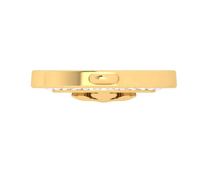 Cross 12mm charm in hallmarked Gold with round brilliant diamonds - Jewelslane