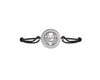 Cancer Bracelet in silver with 27 diamonds on nylon thread - Jewelslane