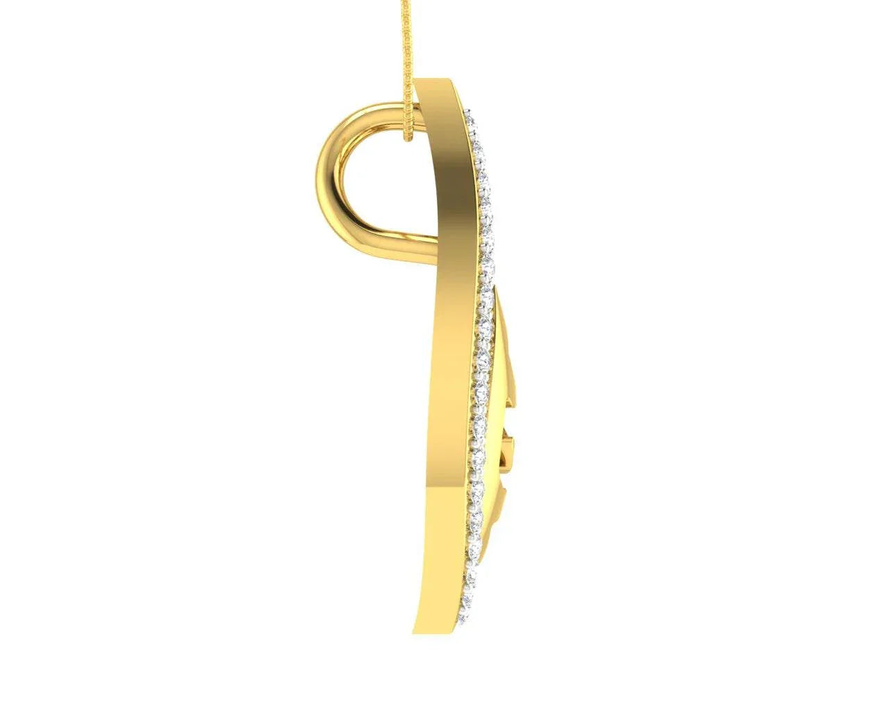 Shiva’s Third Eye pendant in Gold with diamonds - Jewelslane