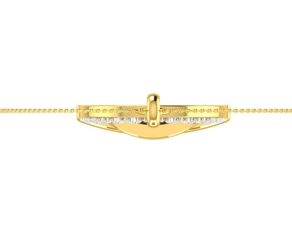 Auspicious Shiv ling and Shiv trishul pendant in gold with diamonds - Jewelslane