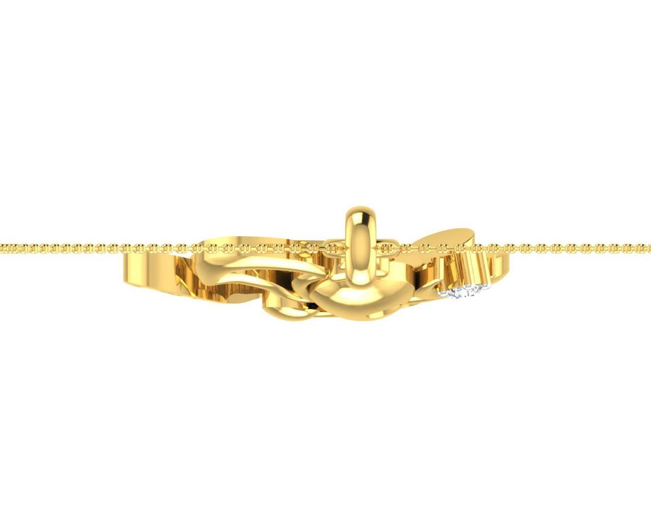 Creative Aum Ganesh Pendant in Gold and diamonds - Jewelslane