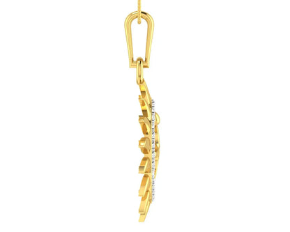 Om diamond pendant in Gold - Jewelslane