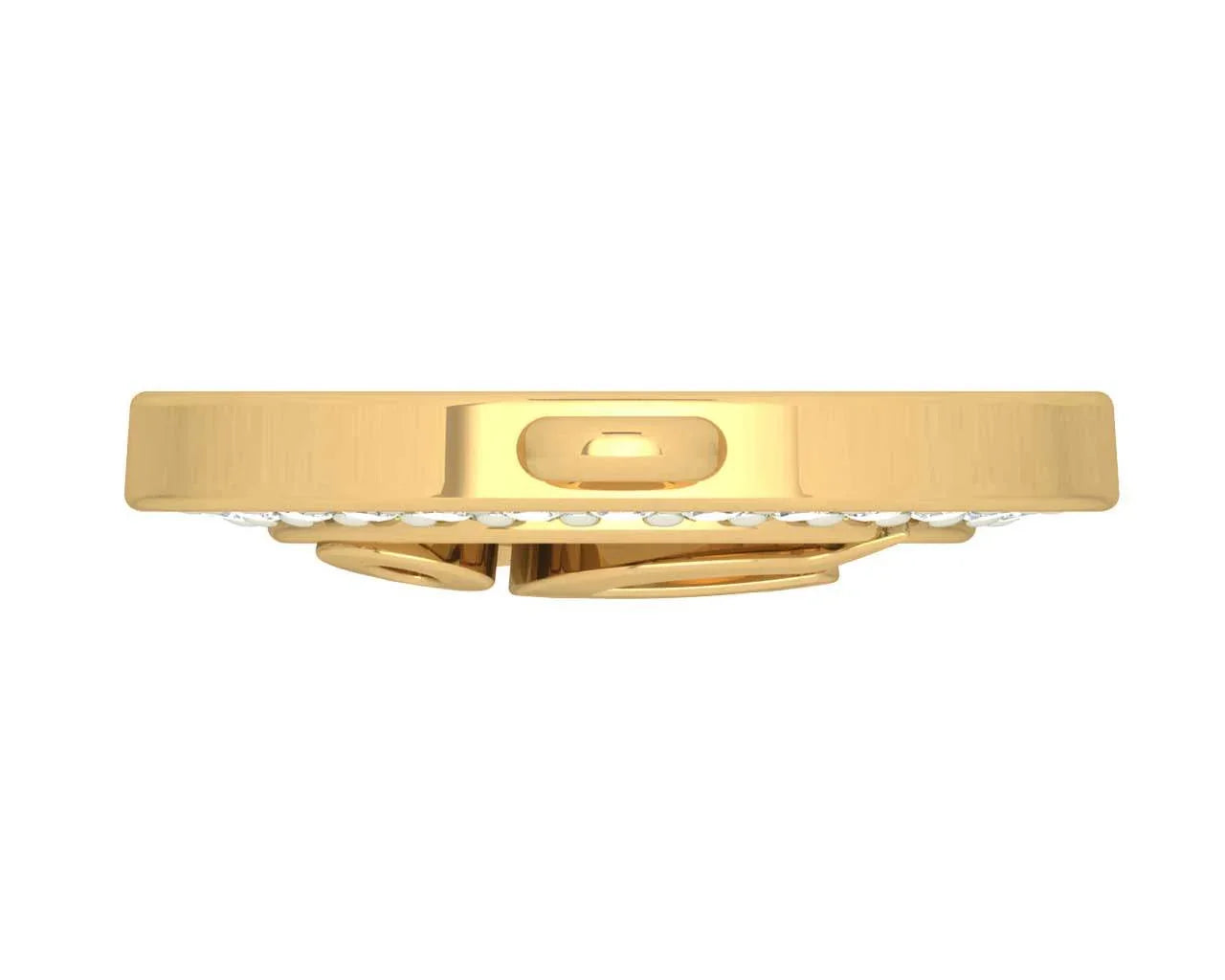Ik onkar 12mm charm in hallmarked Gold with round brilliant diamonds - Jewelslane
