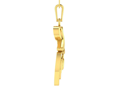 Propitious Shri Ram pendant in gold with diamonds - Jewelslane