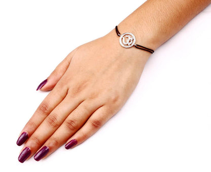 Aumkaara Om Bracelet with Diamond - Jewelslane