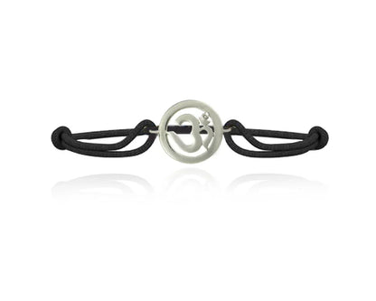 Om Single Diamond Bracelet Silver - Jewelslane