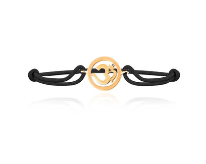 Om Single Diamond Bracelet in Gold - Jewelslane
