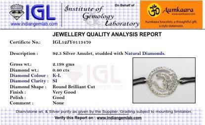 Aumkaara Om Bracelet with Diamond - Jewelslane