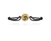 Auspicious Om Bracelet in 14k Gold for New Born Baby on adjustable black thread nazaria - Jewelslane