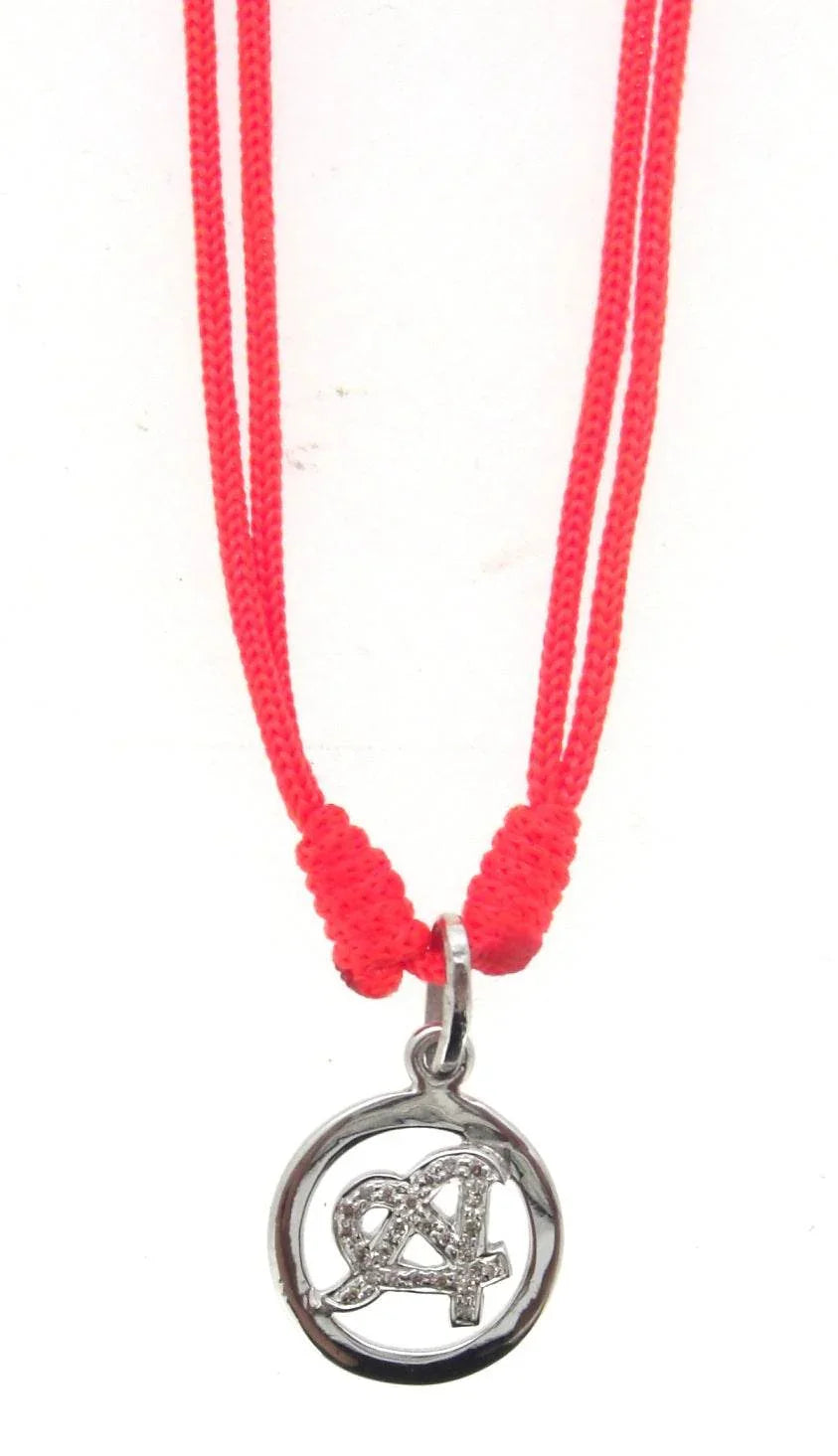 Alphabet Pendant in Silver & Diamond - Jewelslane