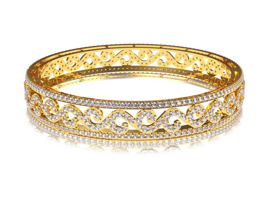 Alluring Diamond Bangle Pair - Jewelslane