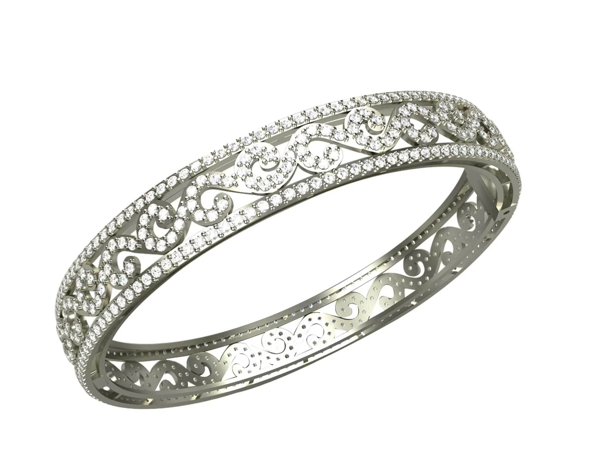 Alluring Diamond Bangle Pair - Jewelslane