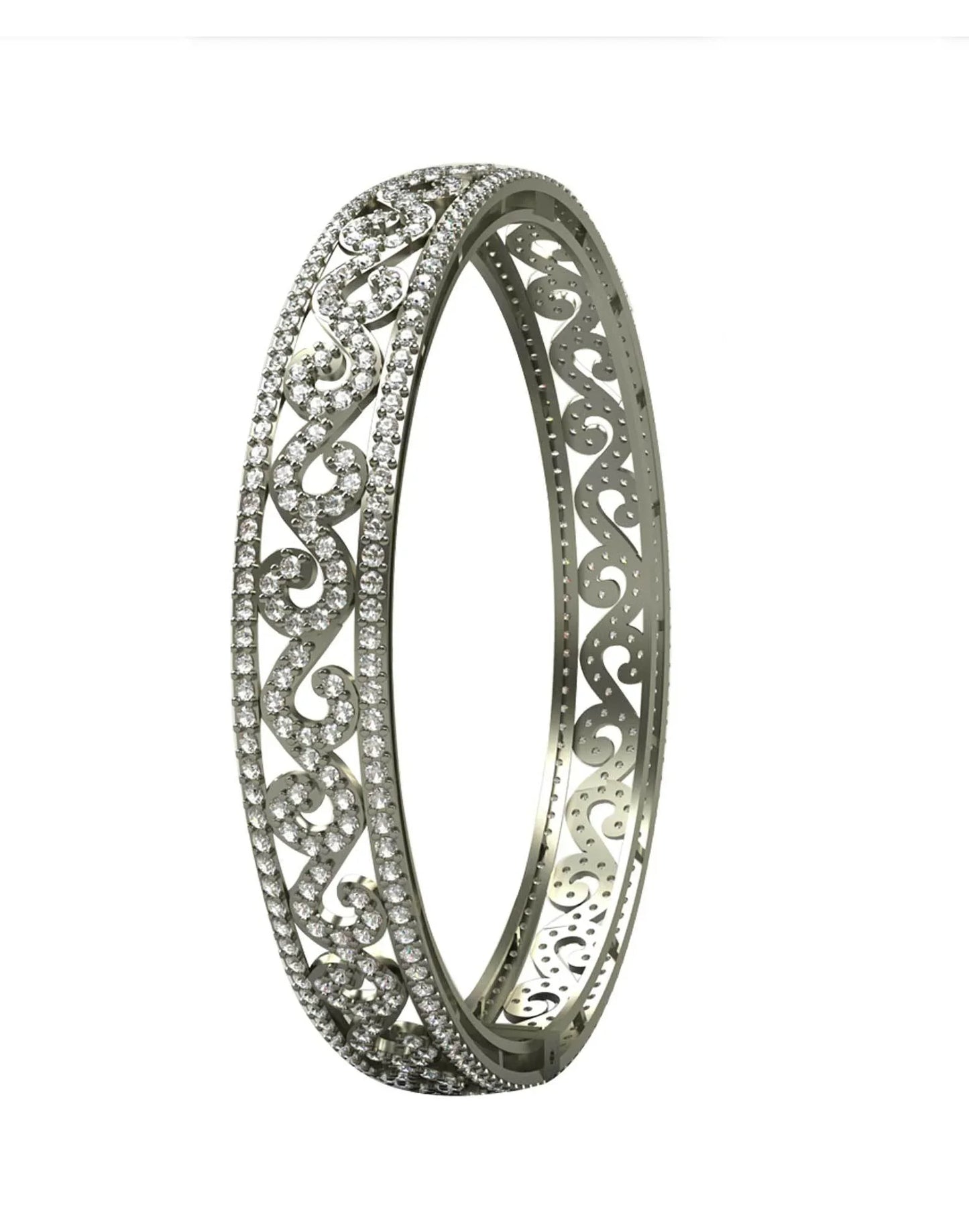 Alluring Diamond Bangle Pair - Jewelslane