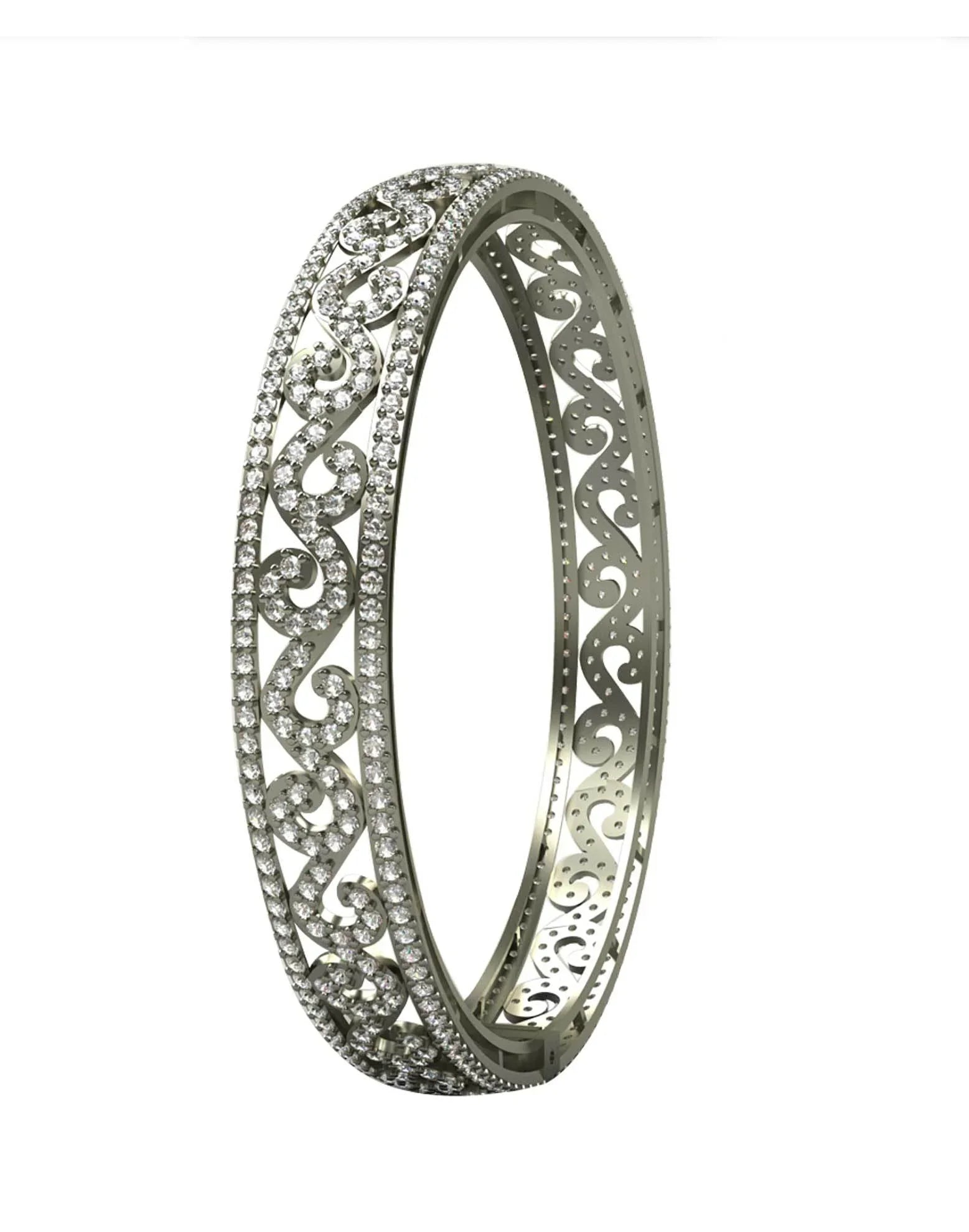 Alluring Diamond Bangle Pair - Jewelslane