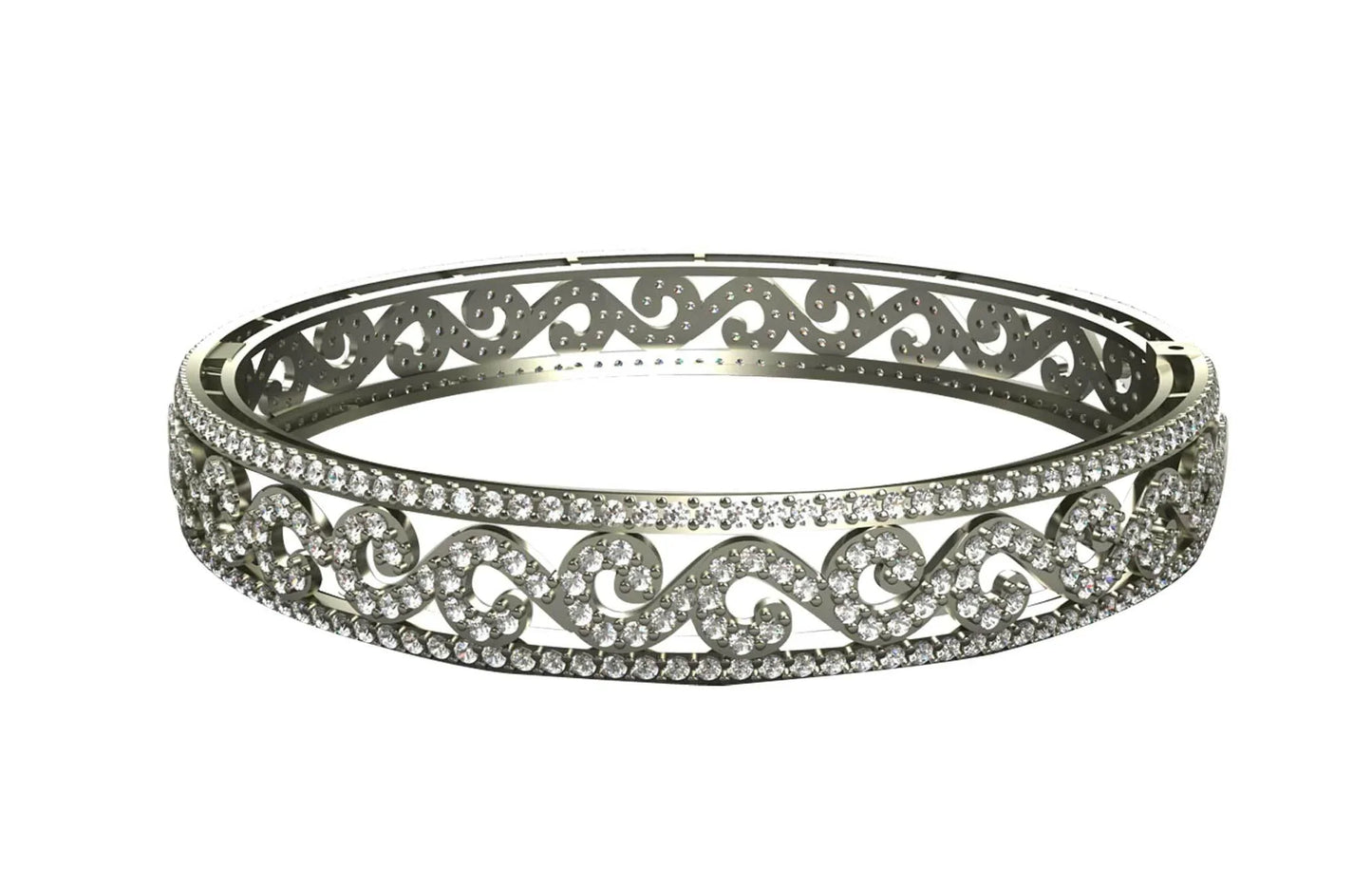 Alluring Diamond Bangle Pair - Jewelslane