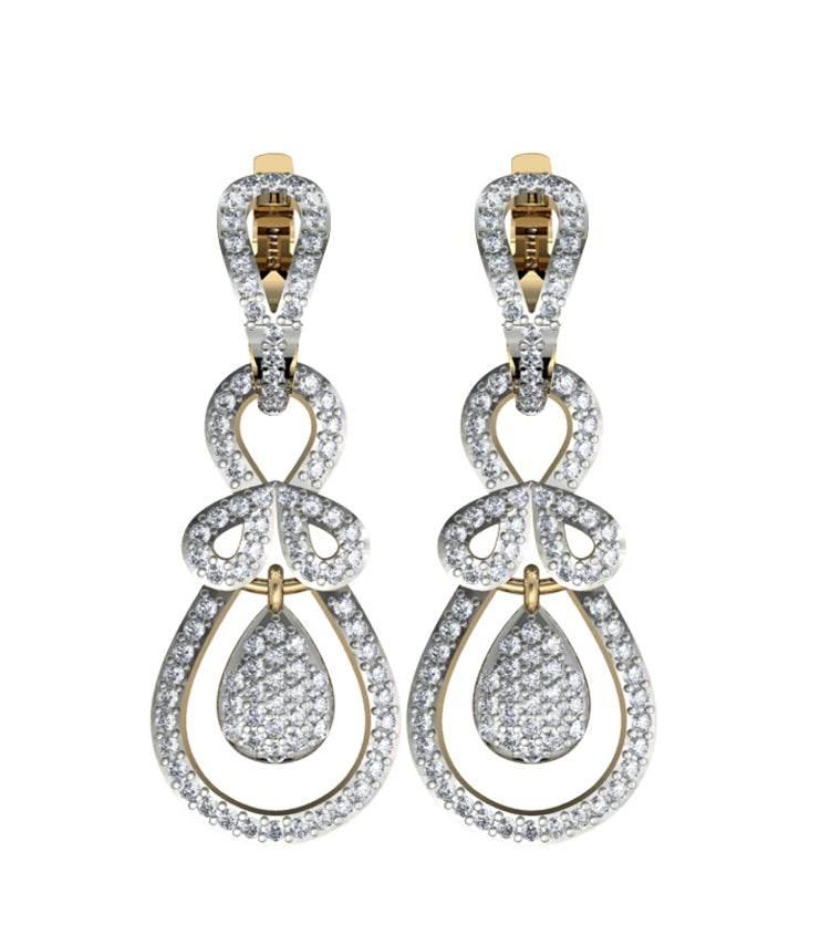 Alluring Diamond Dangledrop earrings - Jewelslane