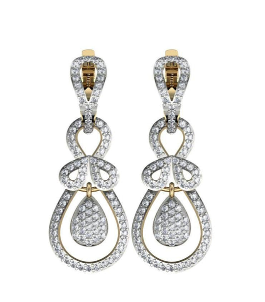Alluring Diamond Dangledrop earrings - Jewelslane