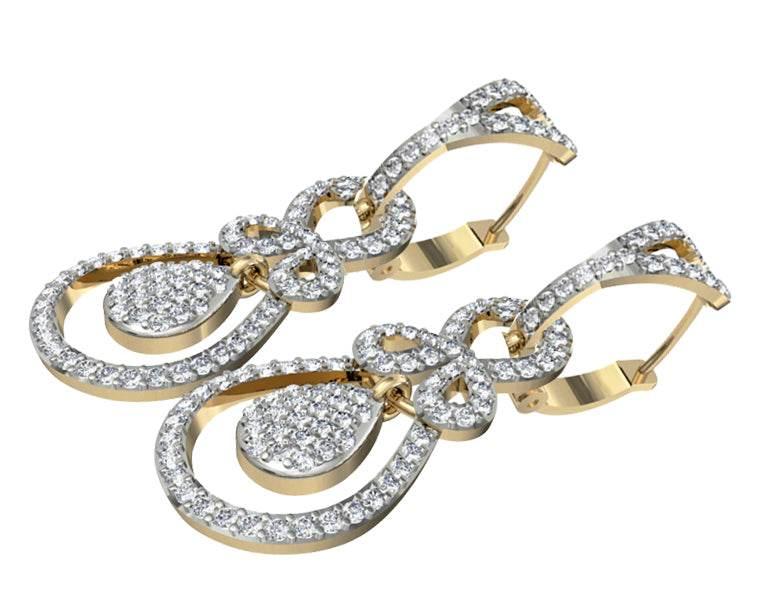 Alluring Diamond Dangledrop earrings - Jewelslane