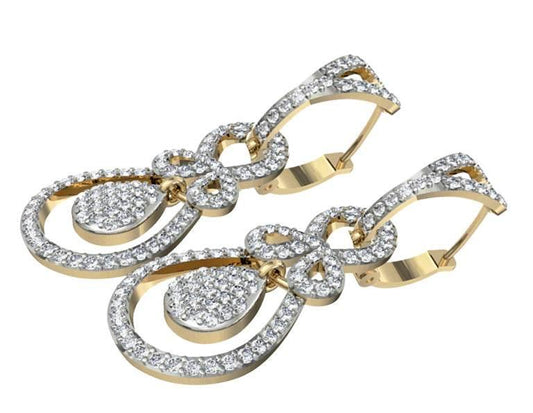Alluring Diamond Dangledrop earrings - Jewelslane