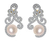Alluring Pearl & Diamond designer Earrings - Jewelslane