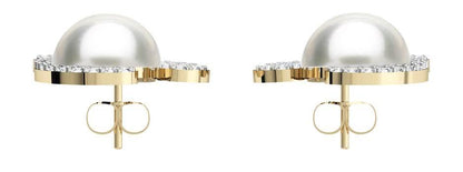 Alluring Pearl & Diamond designer Earrings - Jewelslane