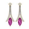 Amethyst with Diamond Earrings - Jewelslane