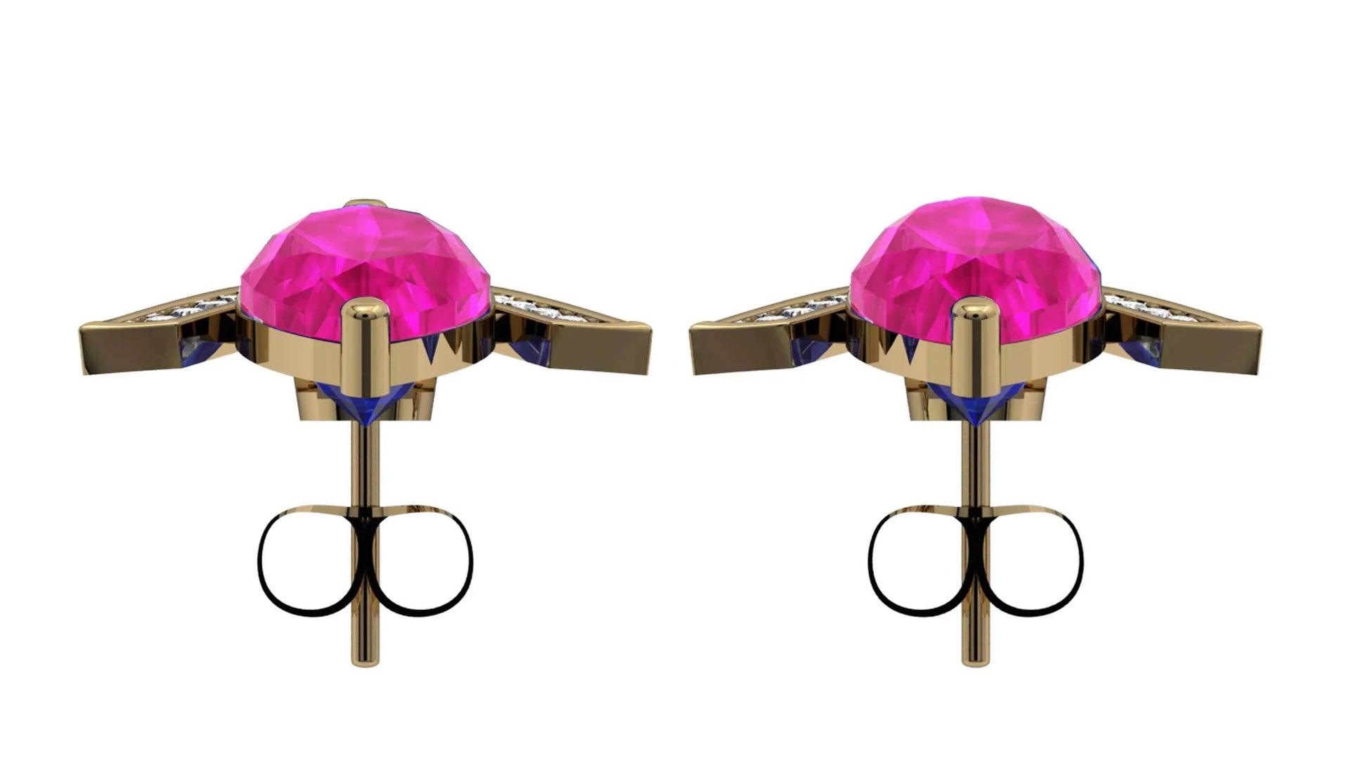 Amethyst with Diamond Earrings - Jewelslane
