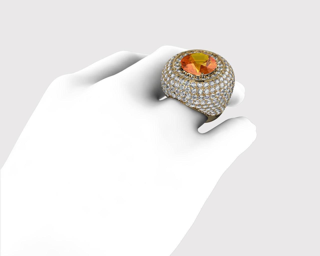 Amira Citrine & Diamond Cocktail Ring - Jewelslane