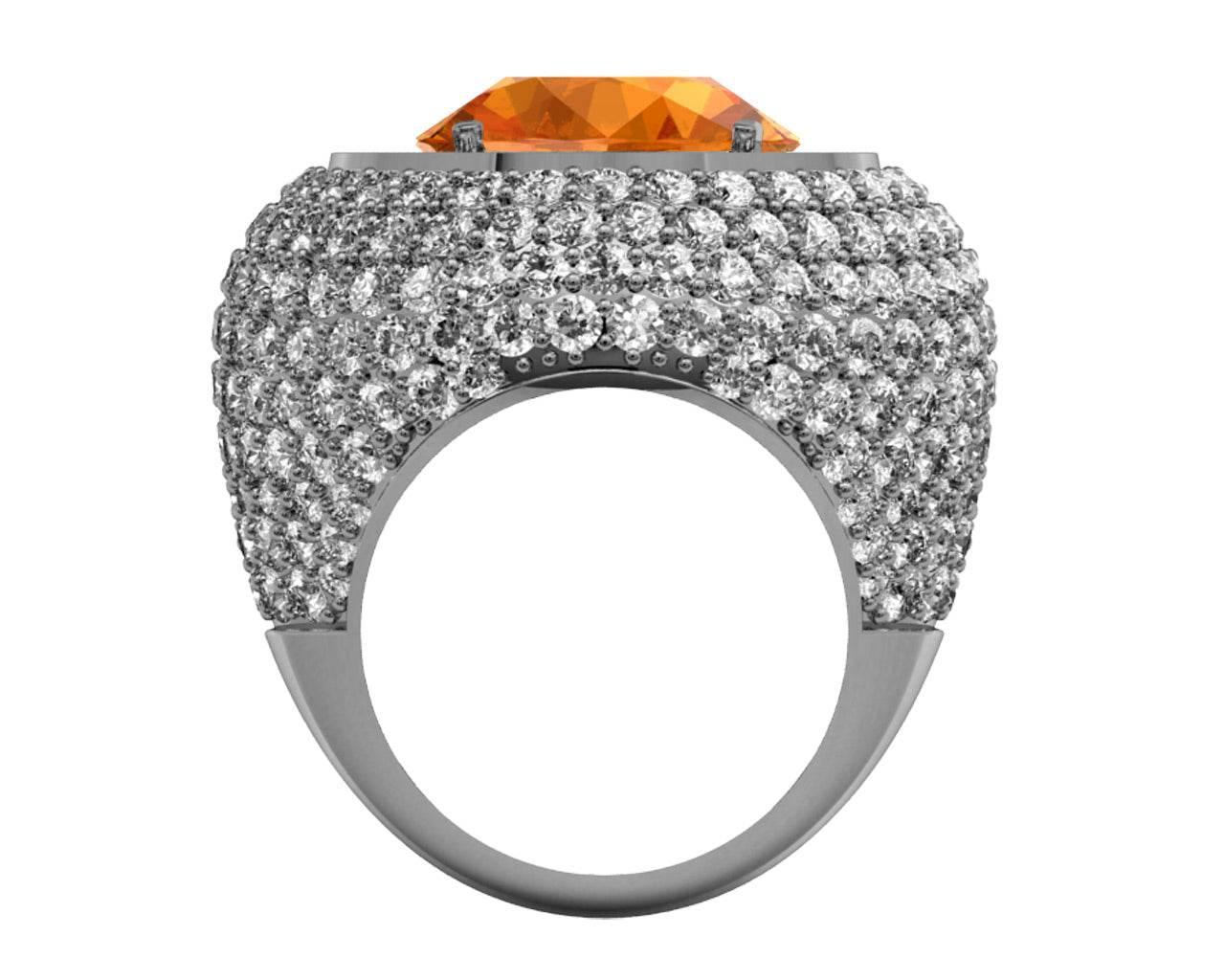 Amira Citrine & Diamond Cocktail Ring - Jewelslane