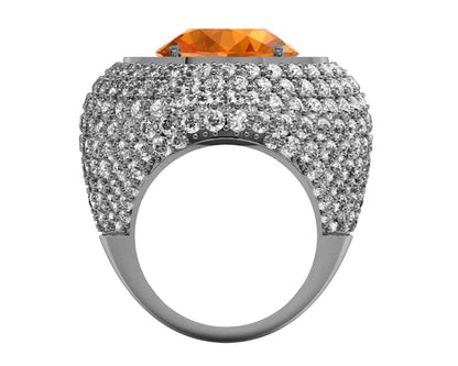 Amira Citrine & Diamond Cocktail Ring - Jewelslane