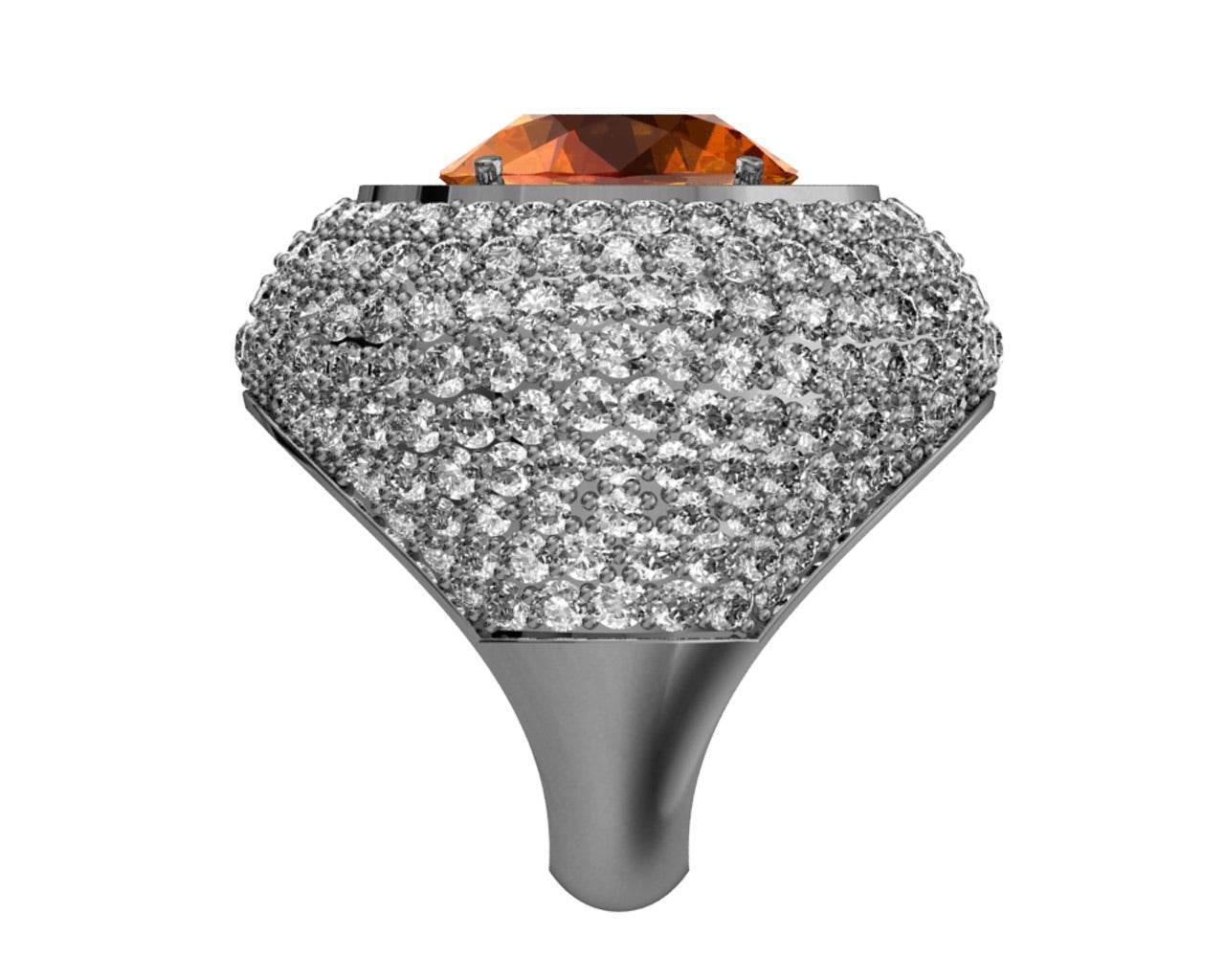 Amira Citrine & Diamond Cocktail Ring - Jewelslane