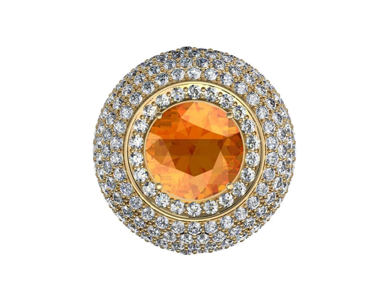 Amira Citrine & Diamond Cocktail Ring - Jewelslane