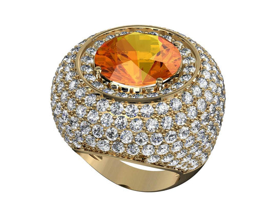 Amira Citrine & Diamond Cocktail Ring - Jewelslane