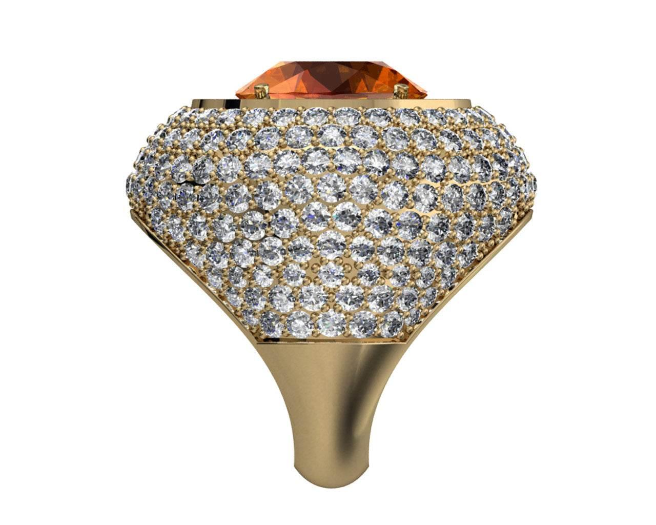 Amira Citrine & Diamond Cocktail Ring - Jewelslane