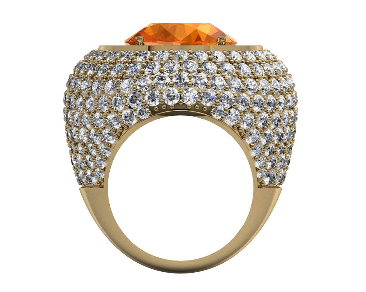 Amira Citrine & Diamond Cocktail Ring - Jewelslane