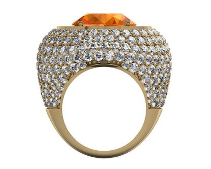 Amira Citrine & Diamond Cocktail Ring - Jewelslane