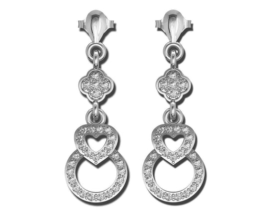 Angel Heart Diamond Earrings - Jewelslane