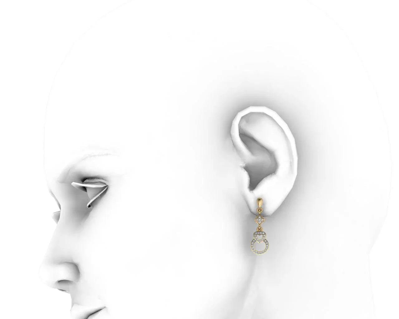 Angel Heart Diamond Earrings - Jewelslane