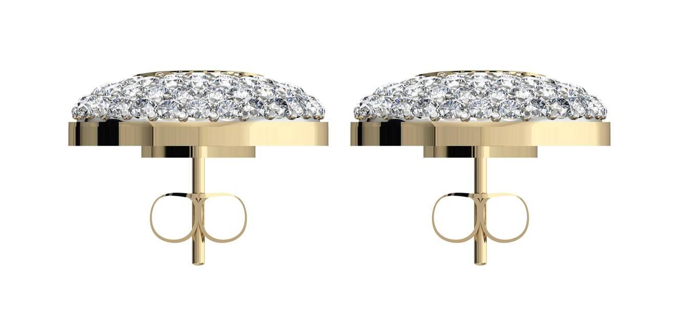 Attractive Slender Pearl & Diamond Earrings - Jewelslane