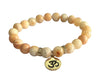 Aumkaara Harmony bracelet with Orange agate in gold - Jewelslane