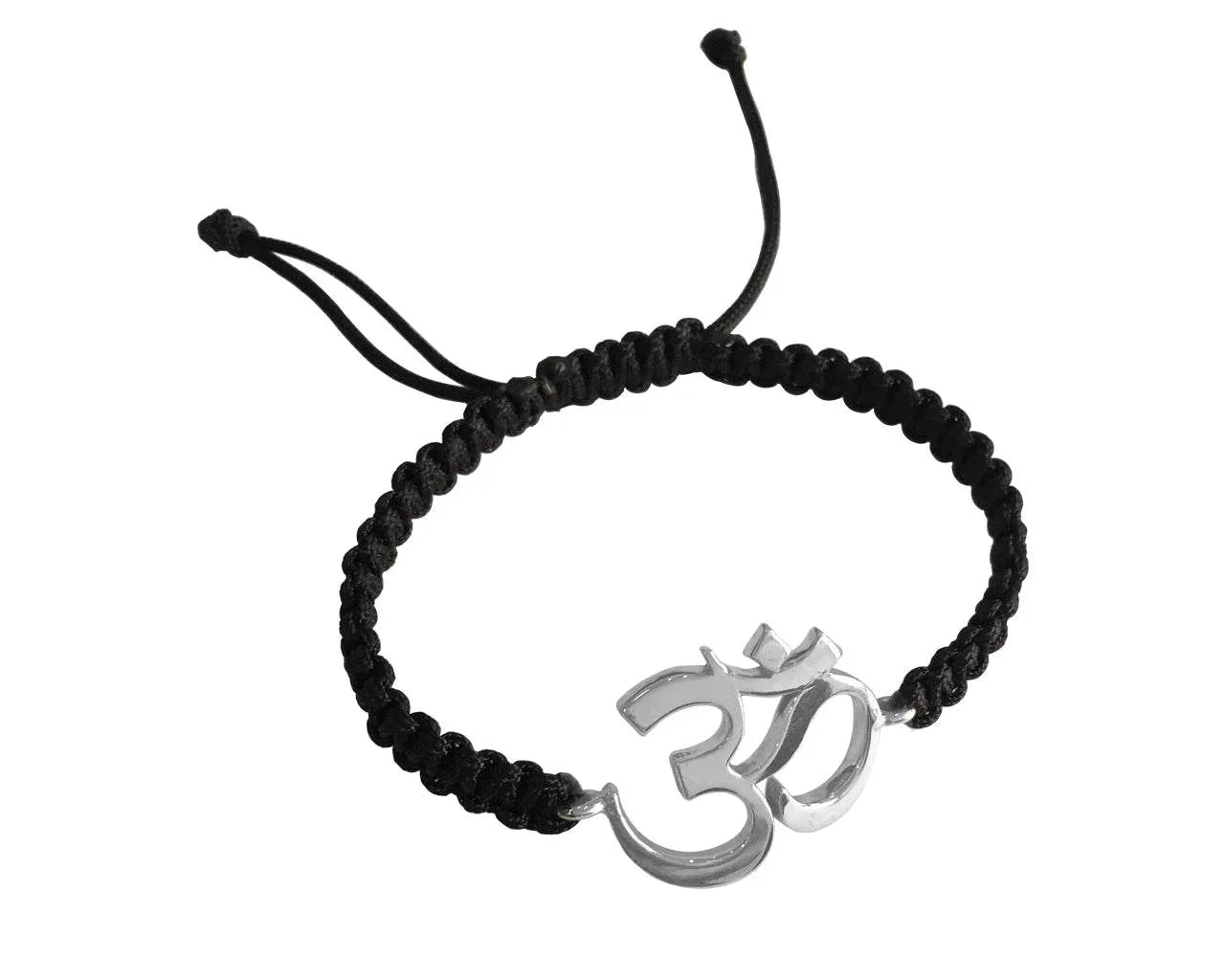 Aumkaara calligraphic Om bracelet in silver - Jewelslane
