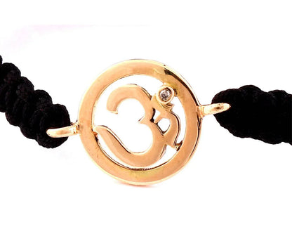 Om Single Diamond Bracelet in Gold - Jewelslane