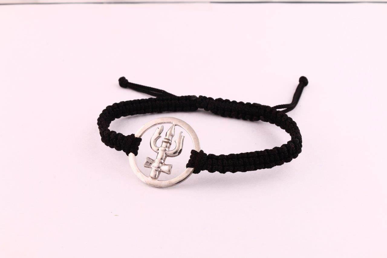 Auspicious Trishul Bracelet in silver - Jewelslane