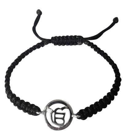Auspicious Ik Onkaar Bracelet in Silver with Diamond – Spiritual jewellery symbol of positivity and faith, designer bracelet by JewelsLane