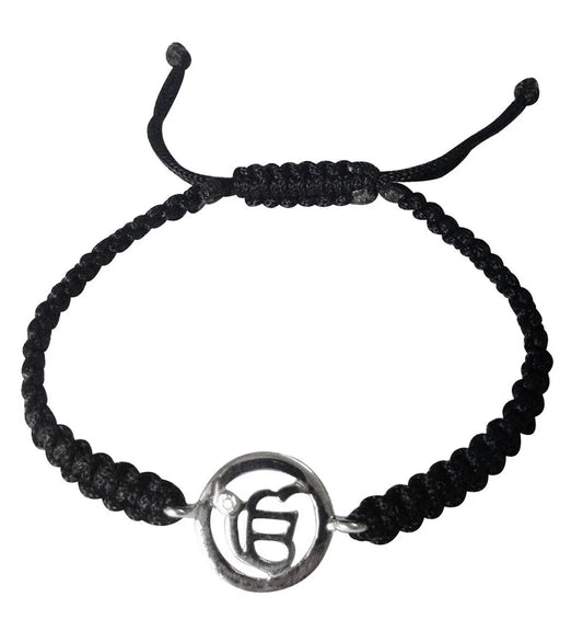 Auspicious Ik Onkaar Bracelet in Silver with Diamond – Spiritual jewellery symbol of positivity and faith, designer bracelet by JewelsLane