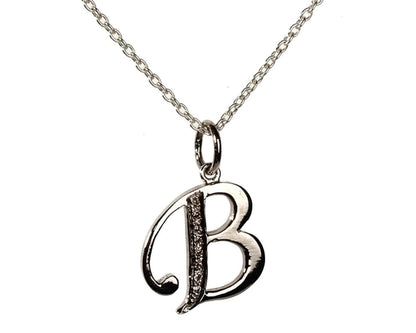 Alphabet B pendant with Diamonds - Jewelslane
