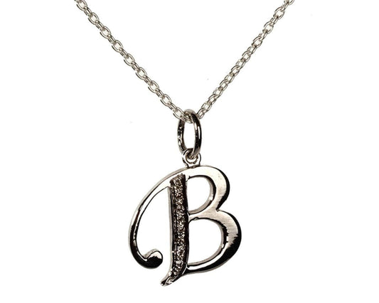 Alphabet B pendant with Diamonds - Jewelslane
