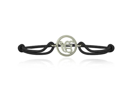 Ik Onkaar Single Diamond Silver Bracelet - Jewelslane