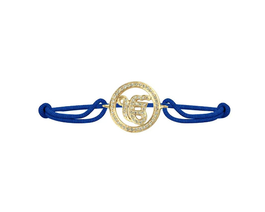Ik Onkaar Full Diamond Gold Bracelet - Jewelslane